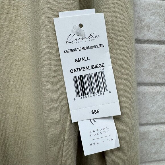 Kinetix Lightweight Hoodie Pullover Long Sleeve Casual Top Tan Beige S NWT - Picture 5 of 10